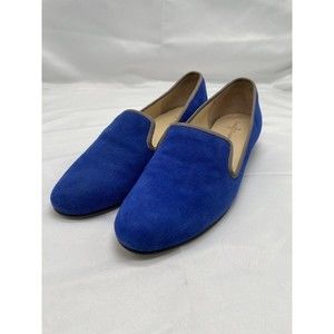 Cole Haan Suede Woman’s 6 1/2  B Blue Slipper Flat Shoe